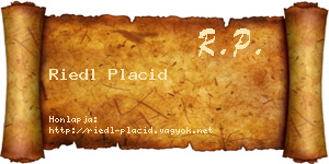 Riedl Placid névjegykártya